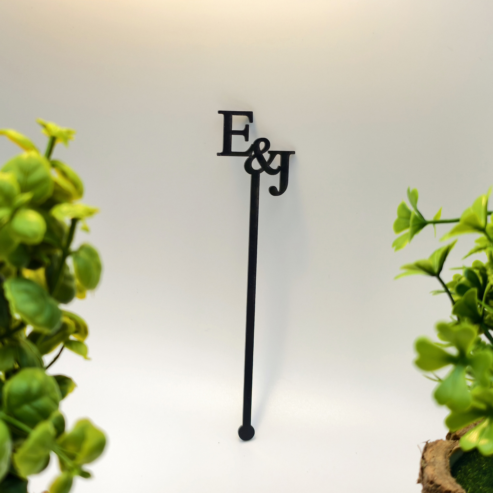 Desk Setup Plants - Customized Wedding Cocktail Stirrers Letter Cut