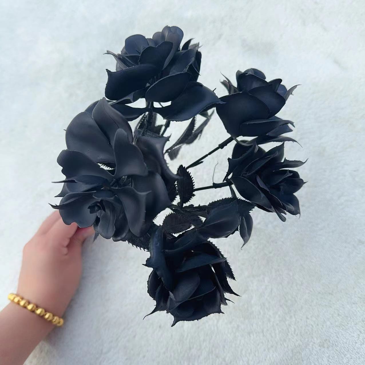 Black Halloween Artificial Flo - Desk Setup Plants 评论和价格