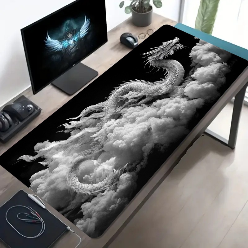 Black and White Dragon Gaming  - Desk Setup Black And White 评论和价格