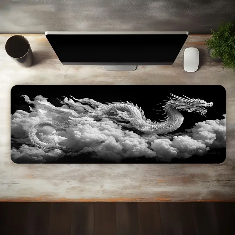 Black and White Dragon Gaming  - Desk Setup Black And White 评论和价格