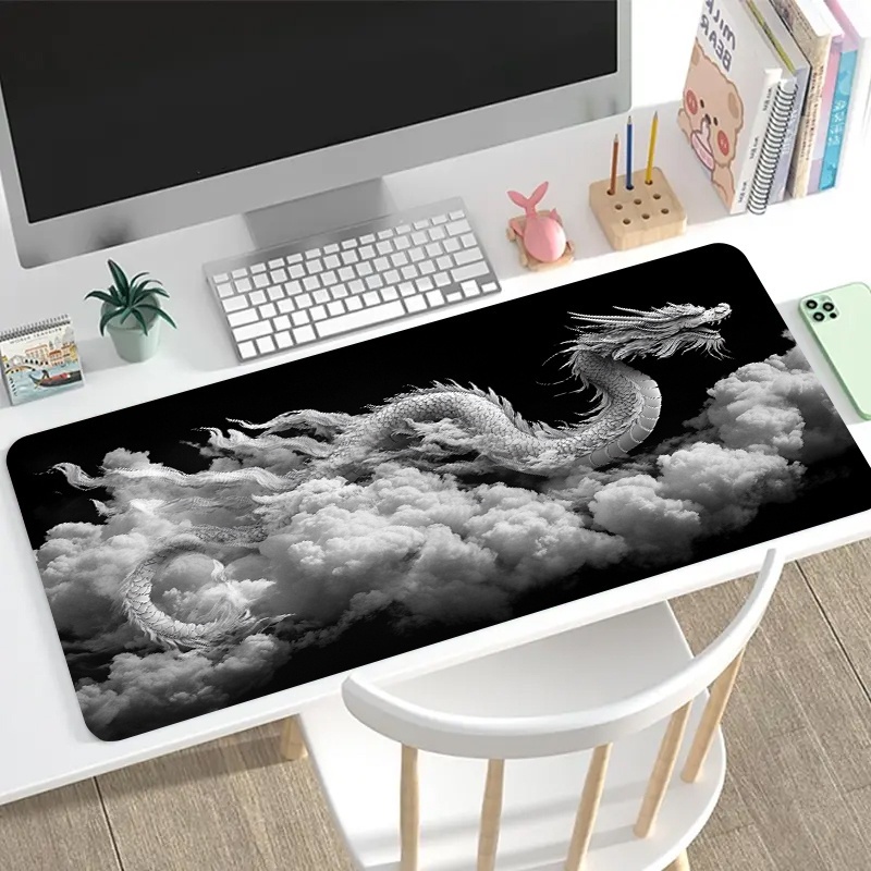 Black and White Dragon Gaming  - Desk Setup Black And White 评论和价格