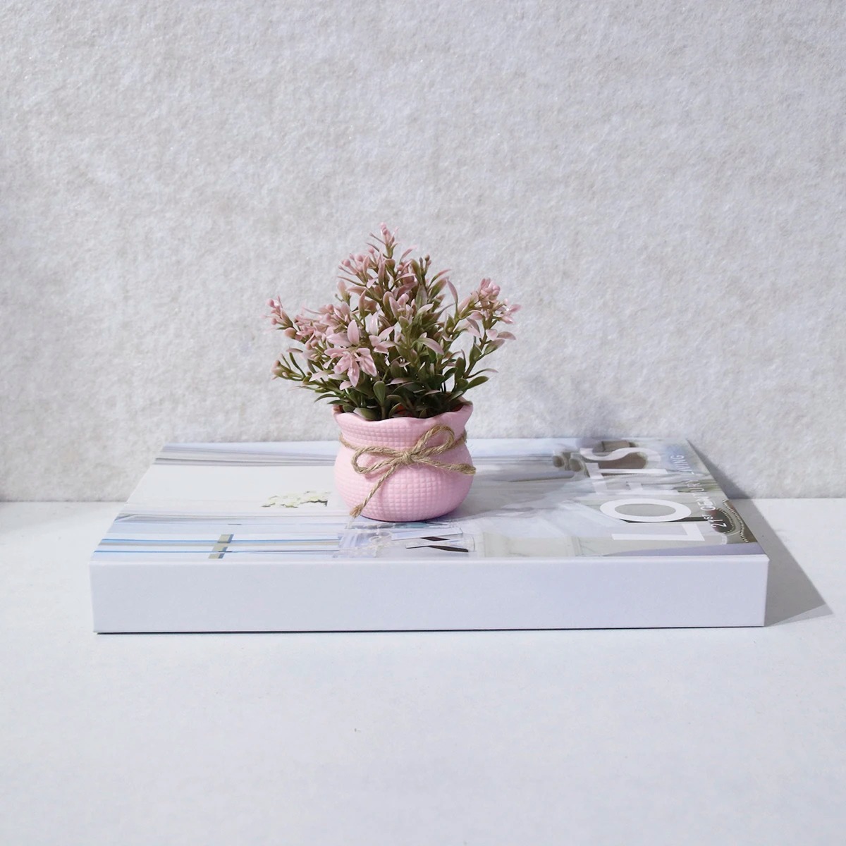 Mini Artificial Pink Series Fl - Desk Setup Plants 评论和价格