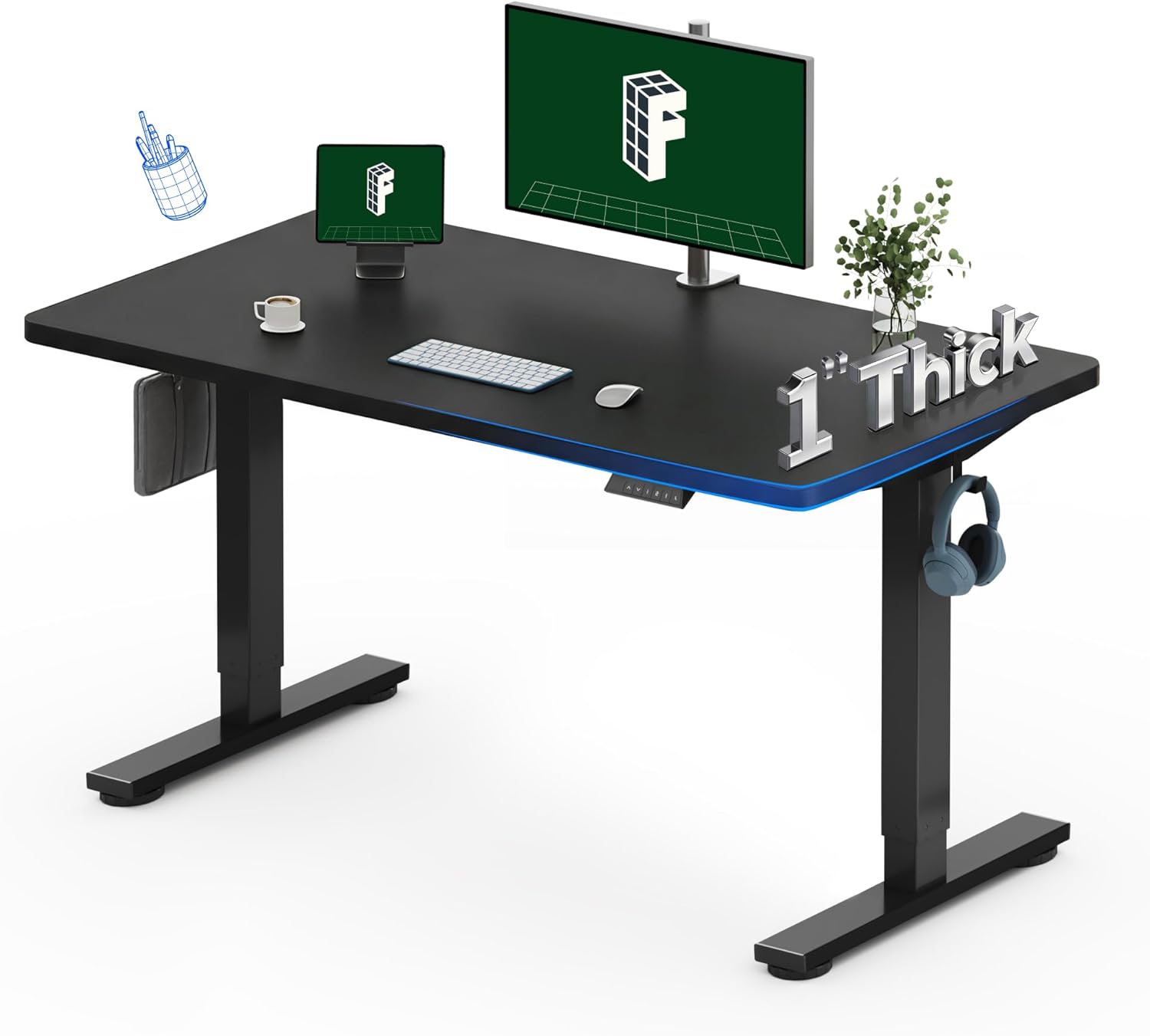 Electric Standing Desk 48 x 24 - Desk Setup One Monitor 评论和价格