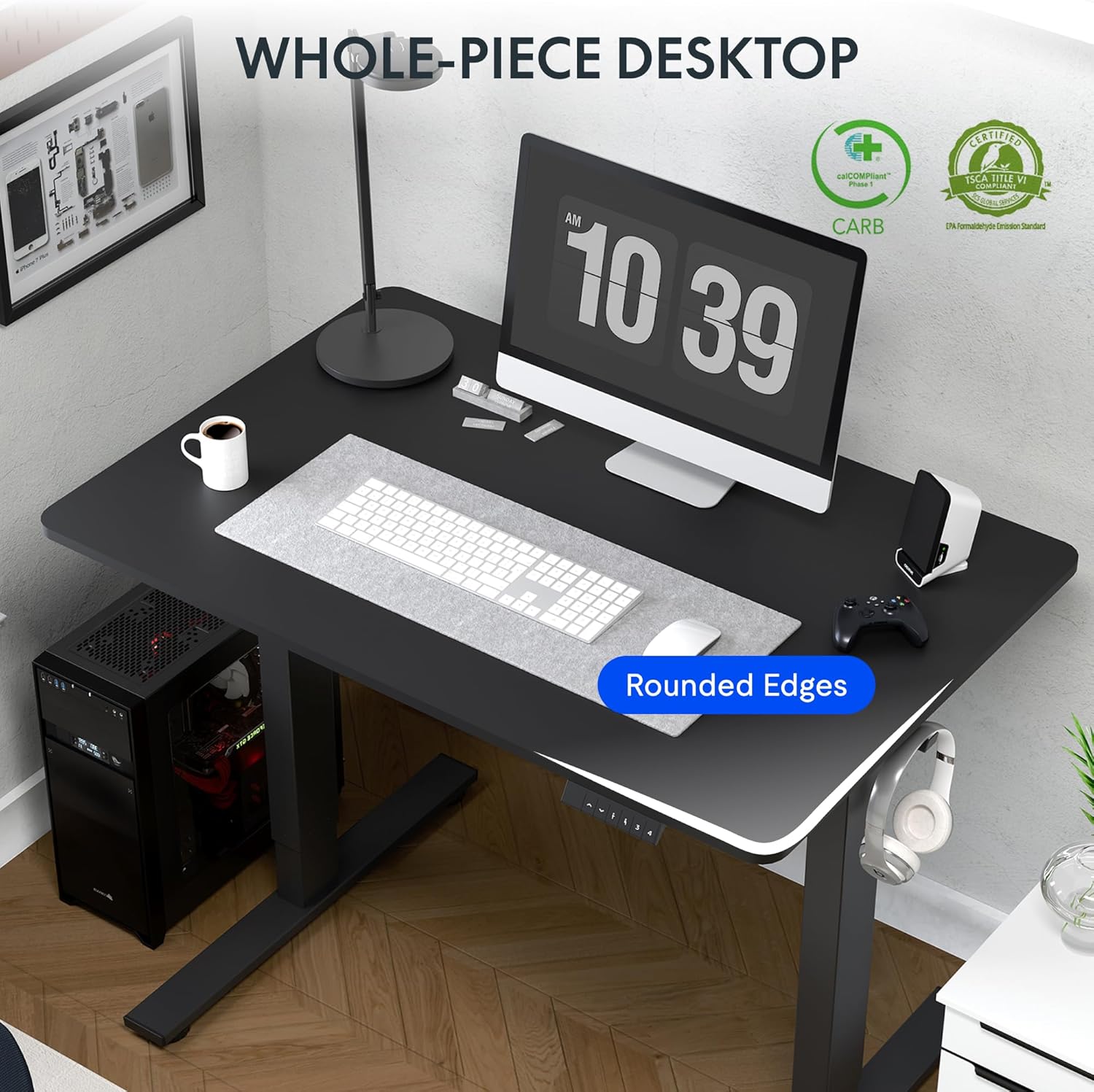 Electric Standing Desk 48 x 24 - Desk Setup One Monitor 评论和价格