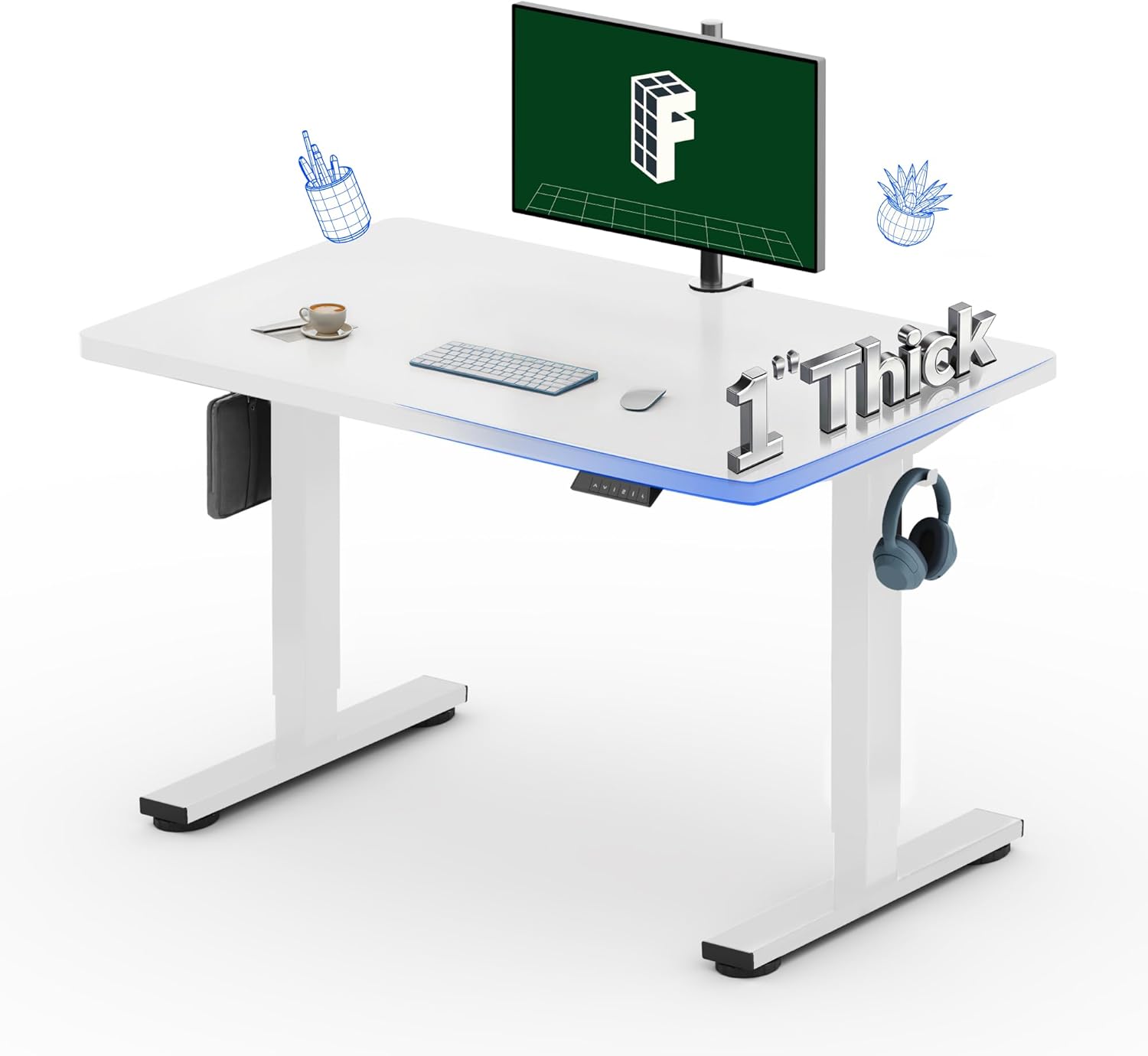 Electric Standing Desk 40x24 I - Desk Setup One Monitor 评论和价格