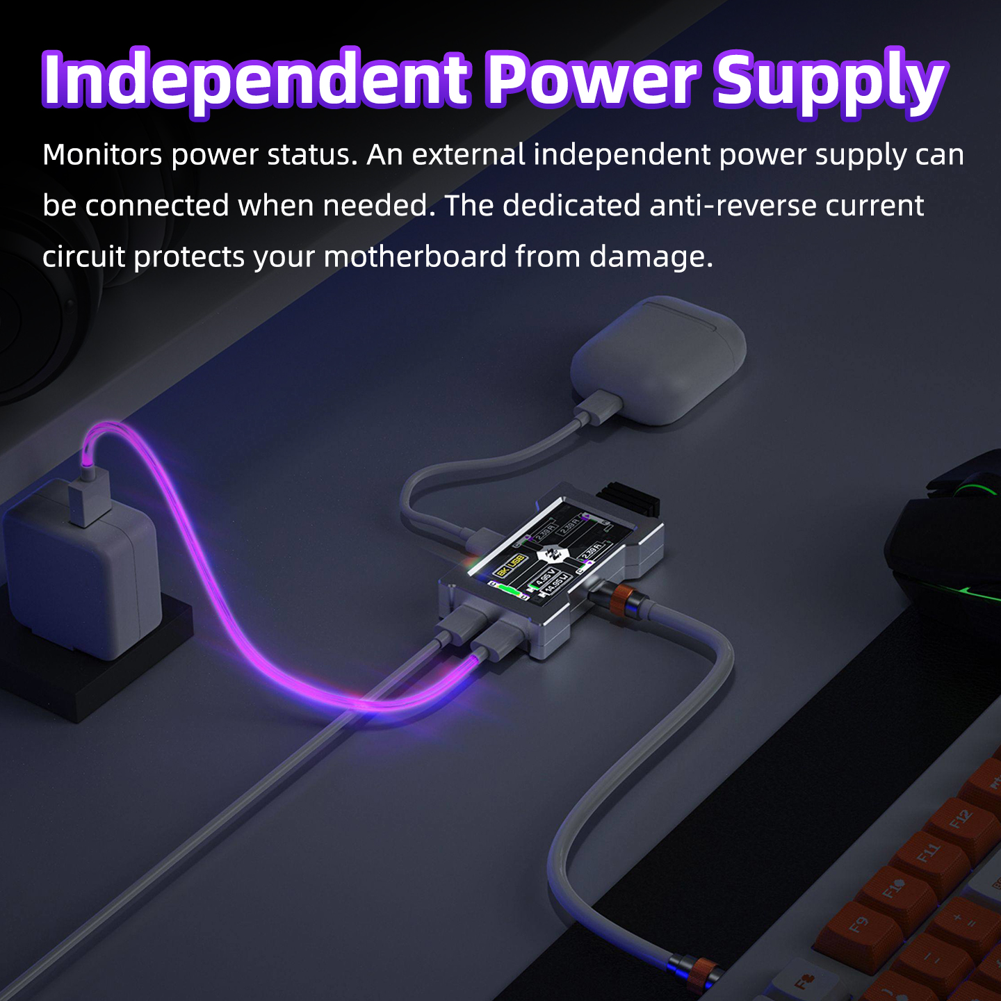 HMHUB Gaming USB Hub - 2-To-3  - Gaming Setup Desk 评论和价格