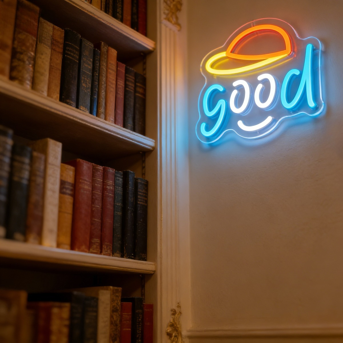 Good Vibes Neon Sign LED USB R - Desk Setup Living Room 评论和价格