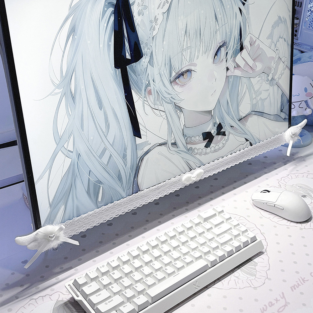 New Screen Decor White Lace Mo - Desk Setup No Computer 评论和价格