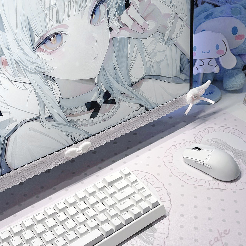 New Screen Decor White Lace Mo - Desk Setup No Computer 评论和价格