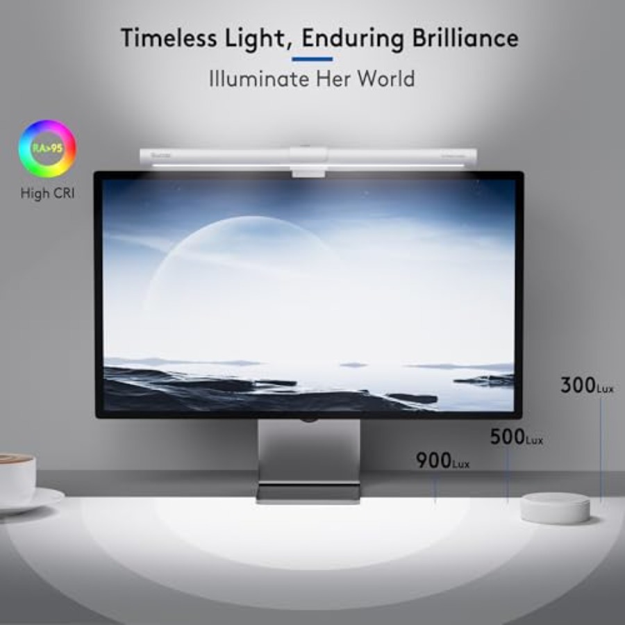 Monitor Light Bar with Remote, - Desk Setup No Computer 评论和价格