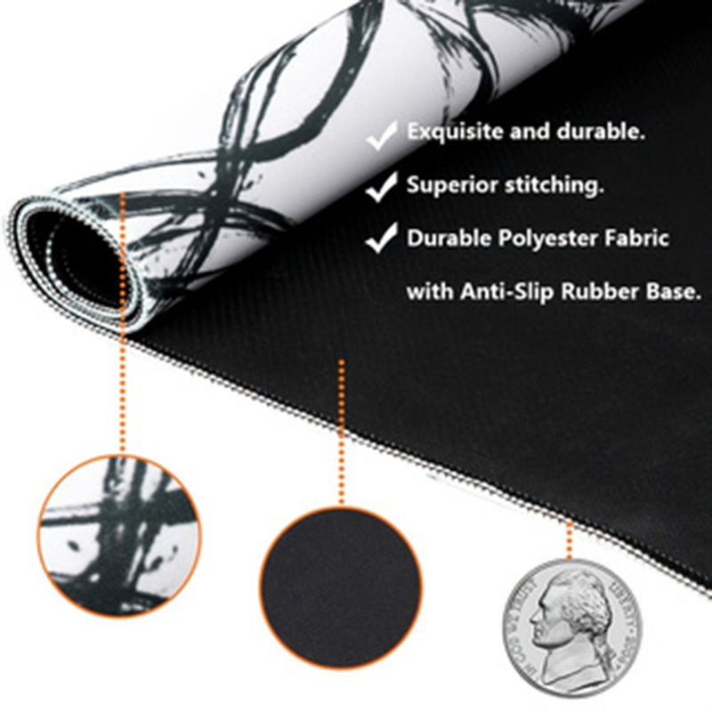 1Pcs Gaming Mouse Pad Desk Mat - Desk Setup Black And White 评论和价格