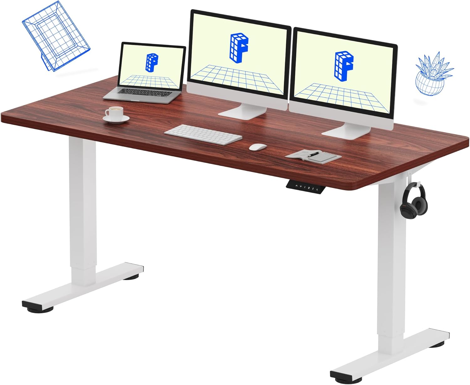 Electric Height-Adjustable Sta - Desk Setup One Monitor 评论和价格