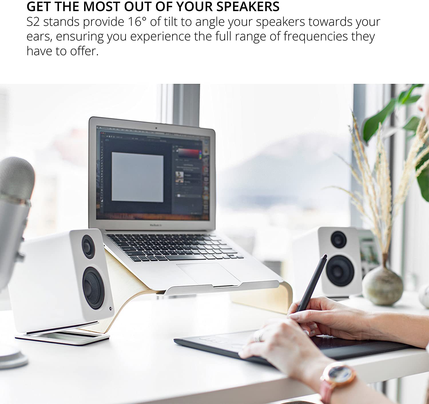 2pcs Desktop Speaker Stands fo - Speaker Desk Setup 评论和价格