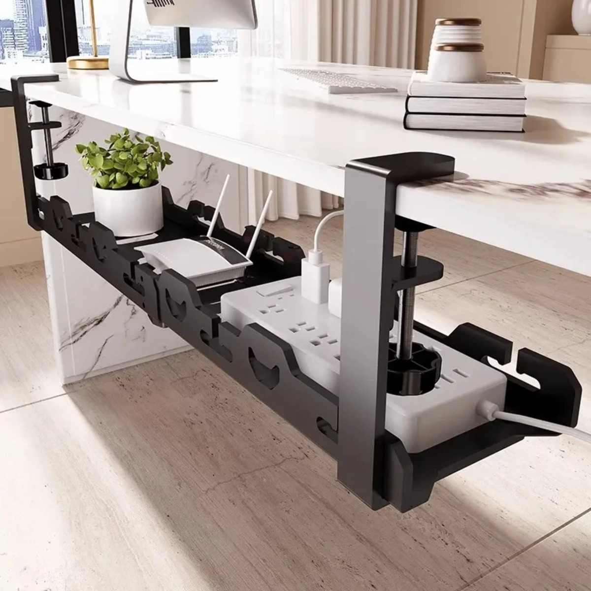 Under Desk Cable Tray Telescop - Desk Setup Living Room 评论和价格