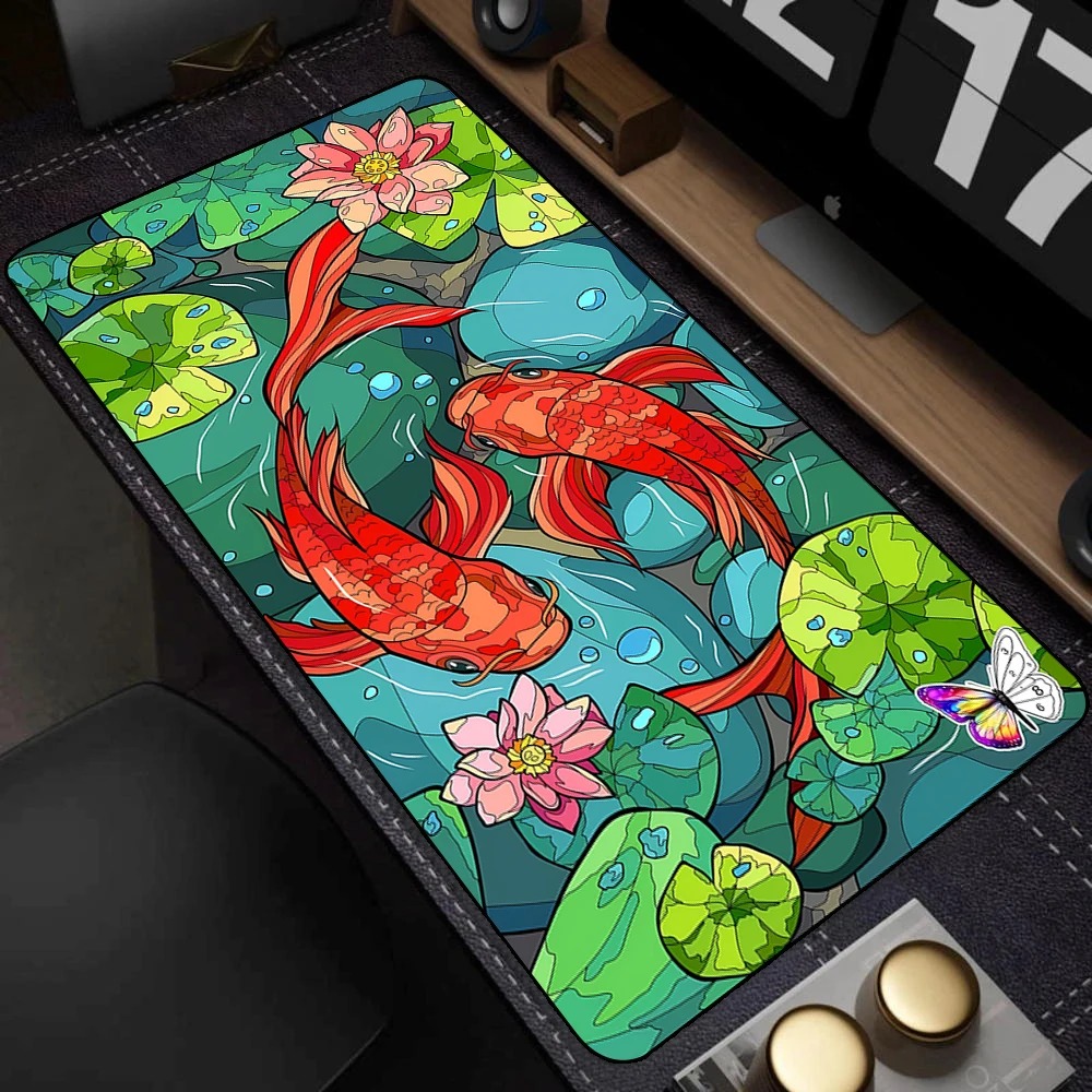 Black White Japanese Koi Fish  - Desk Setup Black And White 评论和价格