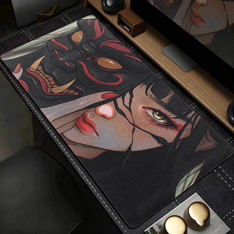 Japanese Oni Mask Anime Mouse  - Desk Setup Black And White 评论和价格