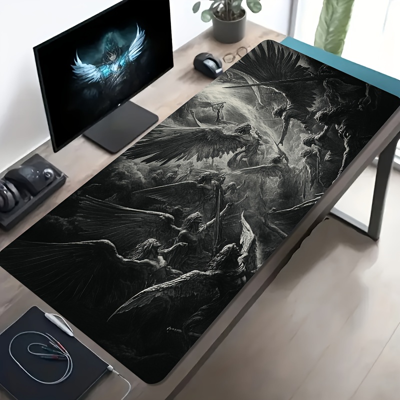 Epic Angel War Scene Extended  - Desk Setup Black And White 评论和价格