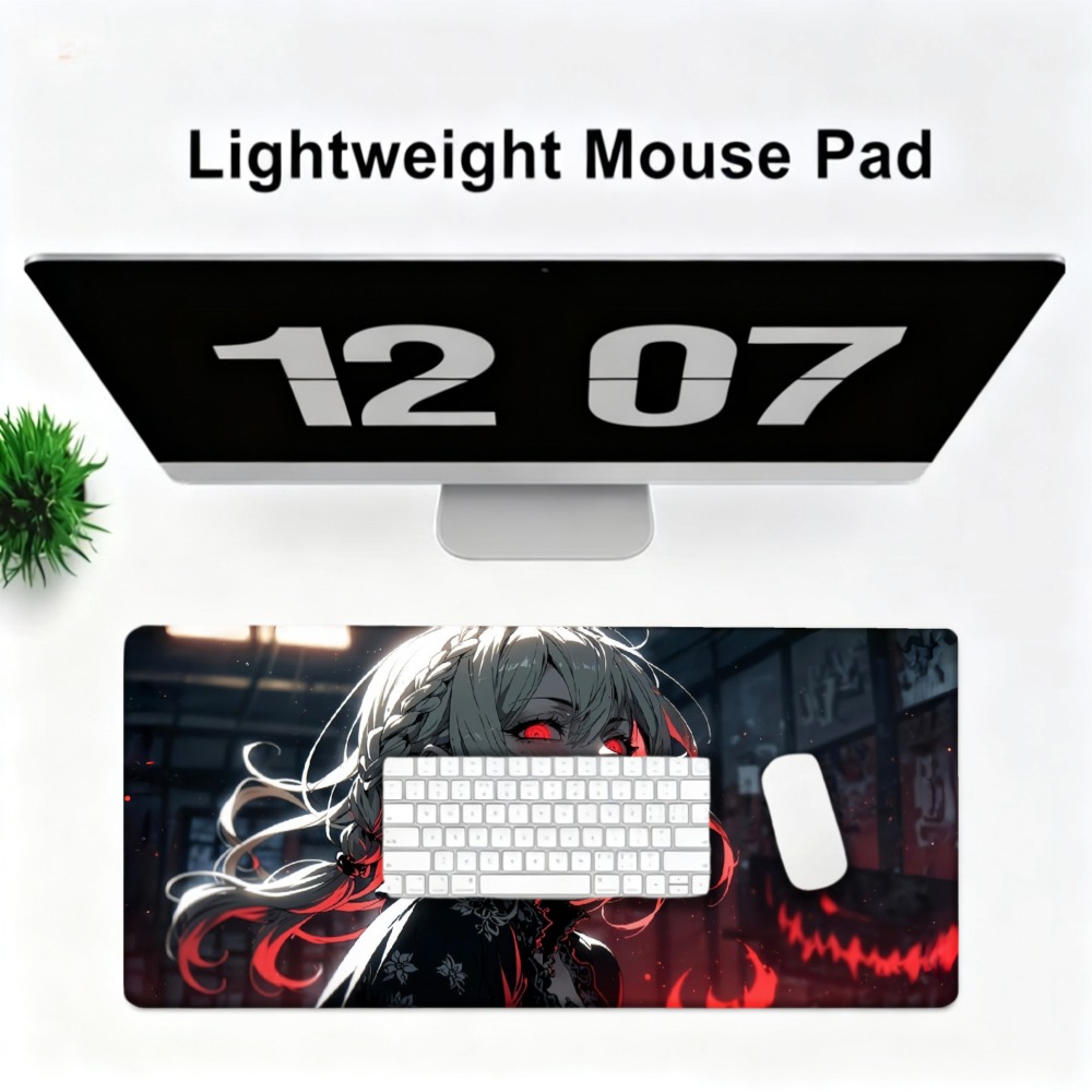 An anime girl with red flames  - Desk Setup Background 评论和价格