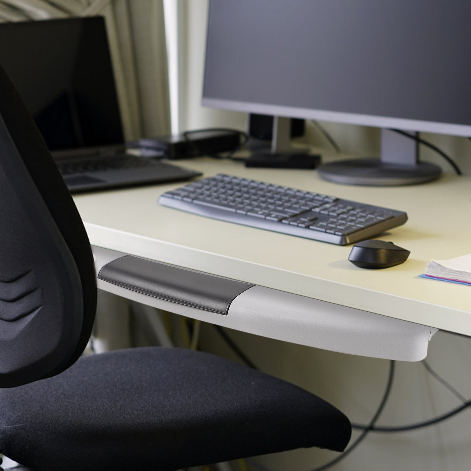 1Set Keyboard Tray Under Desk  - Desk Setup With Keyboard Tray 评论和价格