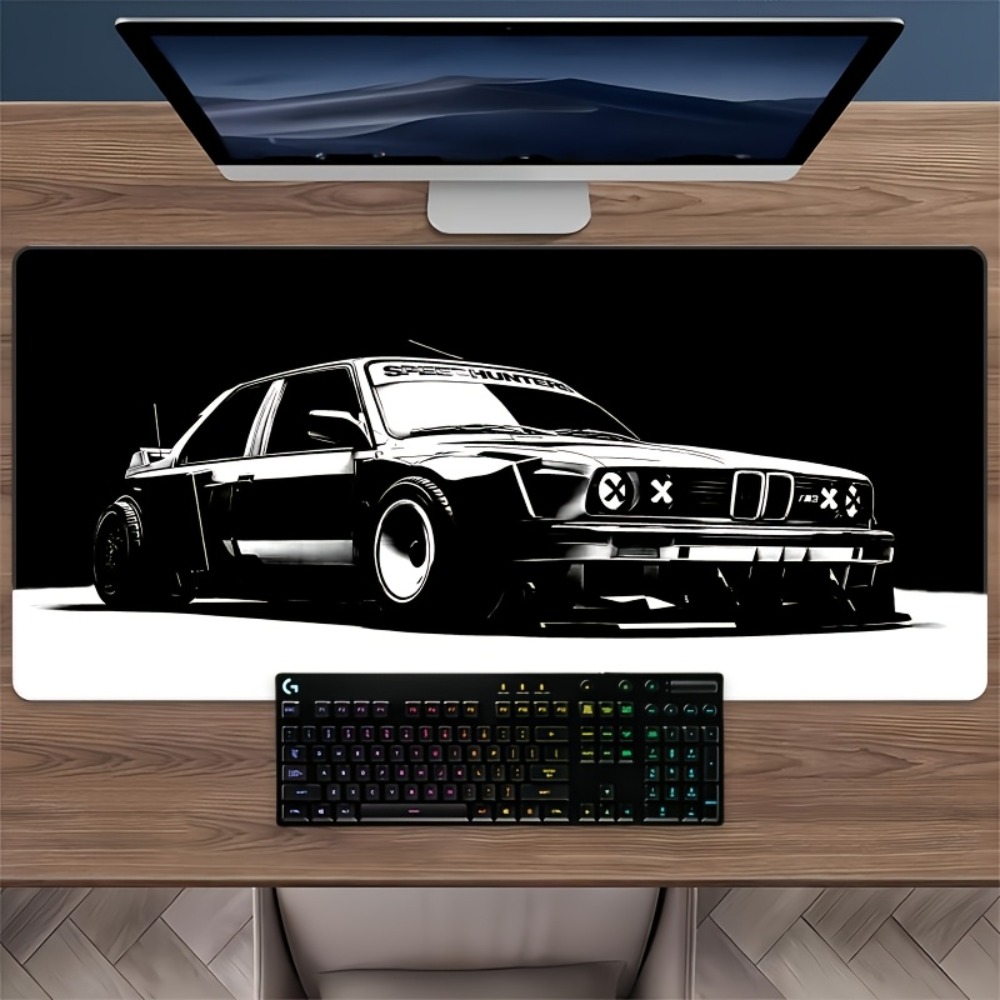 Large Black White Car Gaming M - Desk Setup Black And White 评论和价格