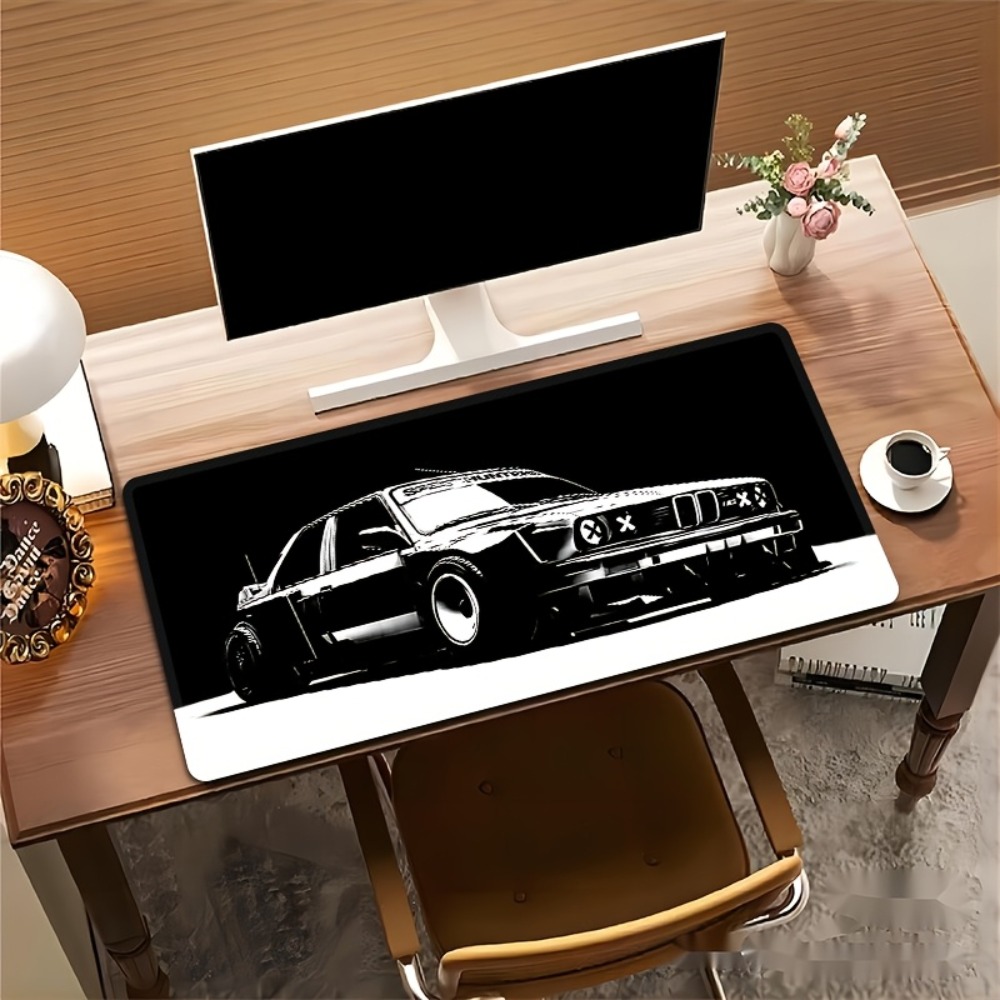 Large Black White Car Gaming M - Desk Setup Black And White 评论和价格