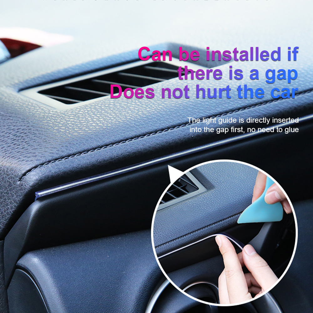 1/2/3/4/5M Rgb Neon Car Interi - Ambient Light Bar Usb 评论和价格