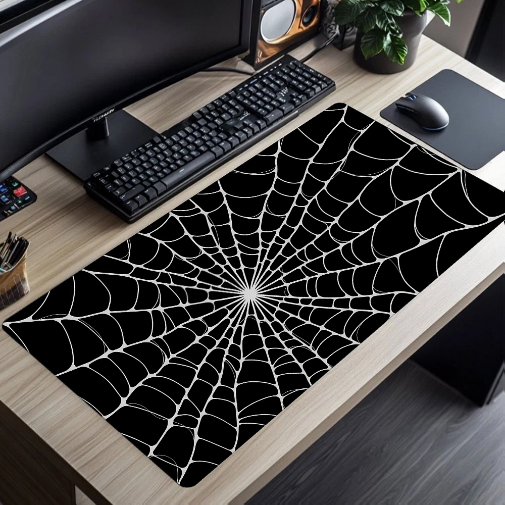 Abstract Black White Mouse Pad - Desk Setup Black And White 评论和价格