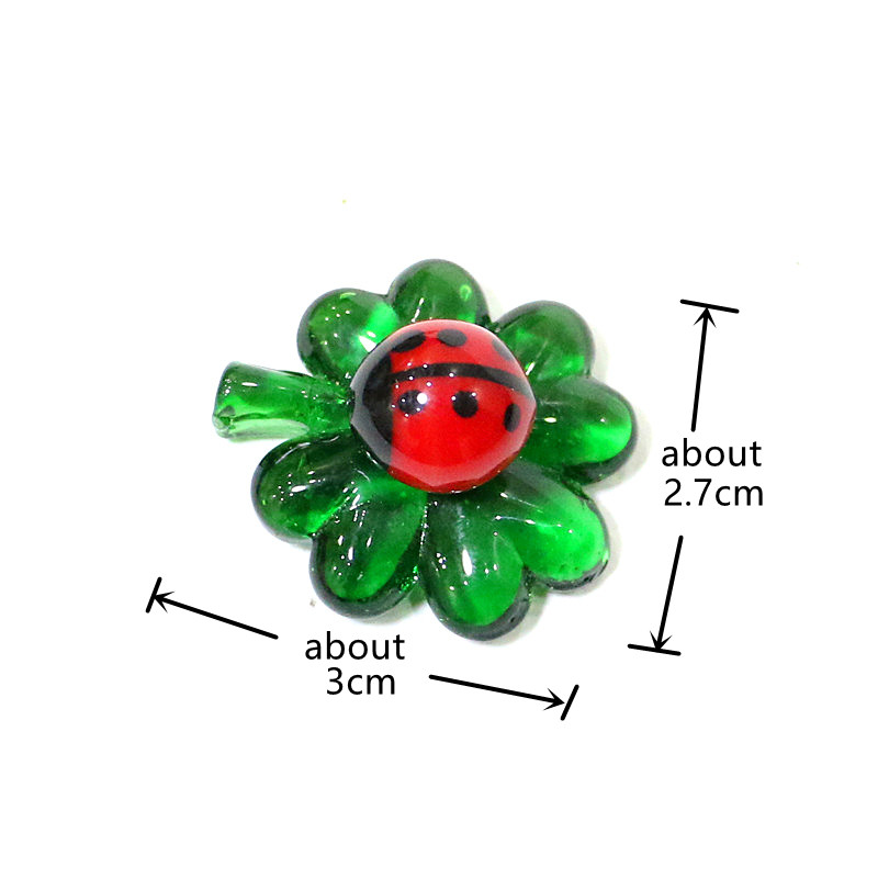 5pcs Green Mini Glass Four-Lea - Desk Setup Plants 评论和价格