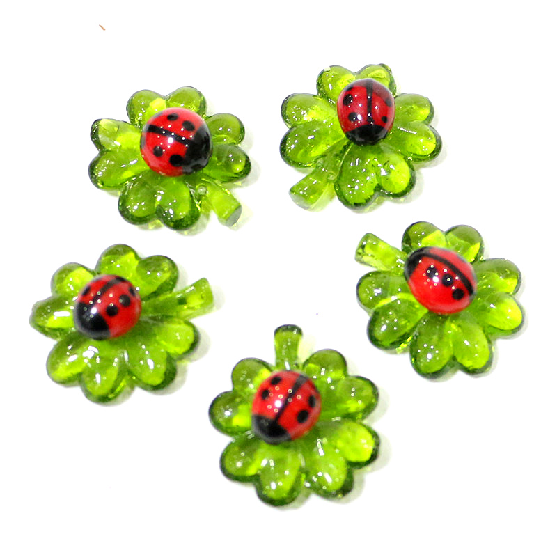 5pcs Green Mini Glass Four-Lea - Desk Setup Plants 评论和价格