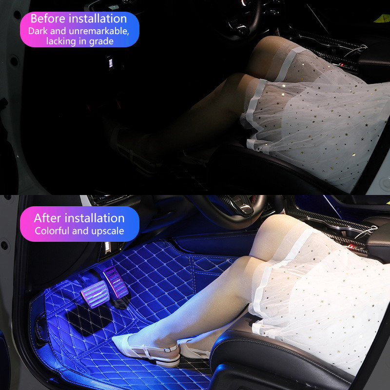 48 LED RGB Car Foot Ambient Li - Ambient Light Bar Usb 评论和价格
