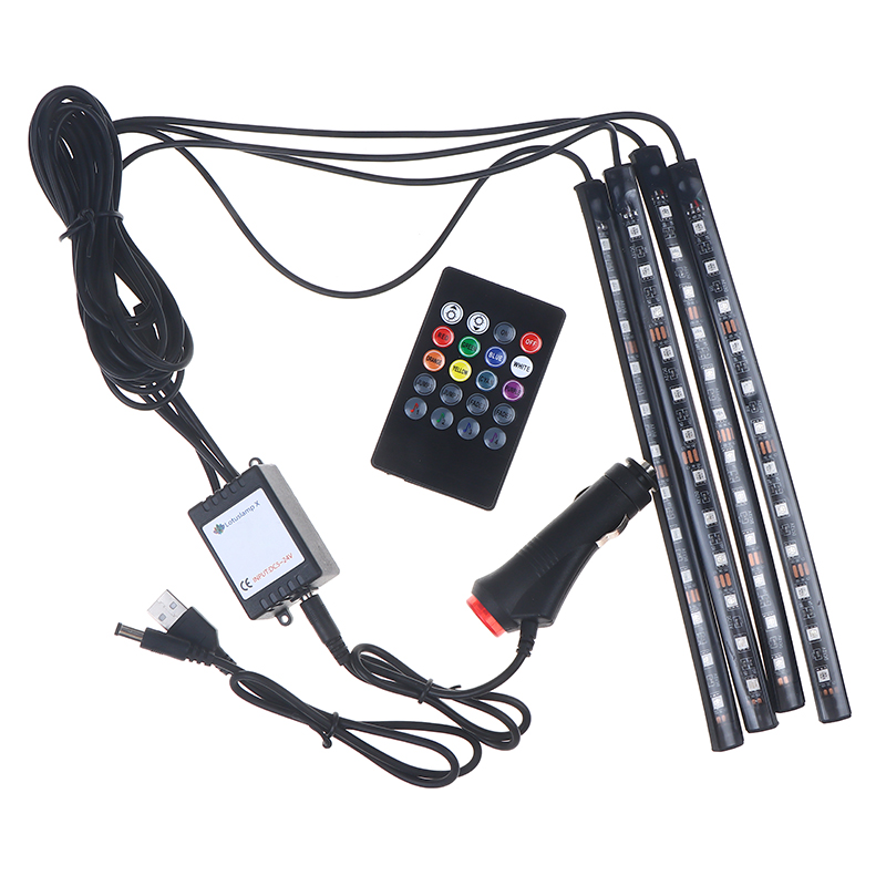 48 LED RGB Car Foot Ambient Li - Ambient Light Bar Usb 评论和价格