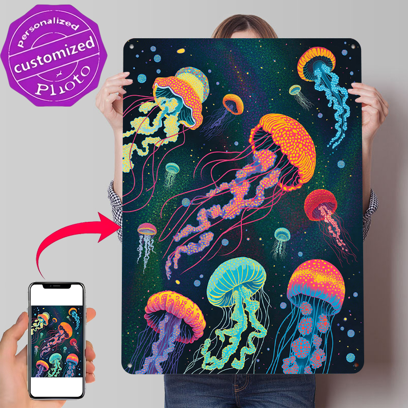 Vibrant Jellyfish in Cosmic Ba - Desk Setup Background 评论和价格