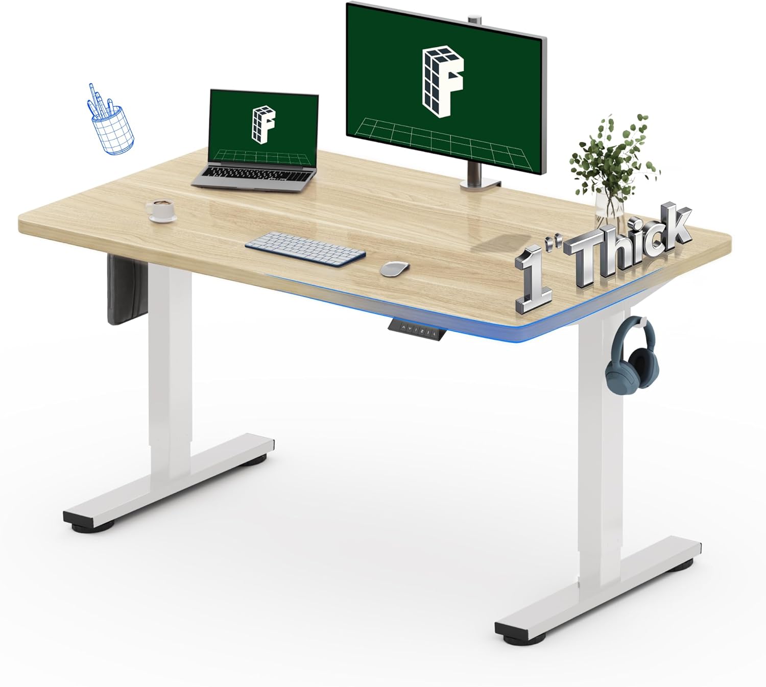 Electric Standing Desk 48x30 I - Desk Setup One Monitor 评论和价格