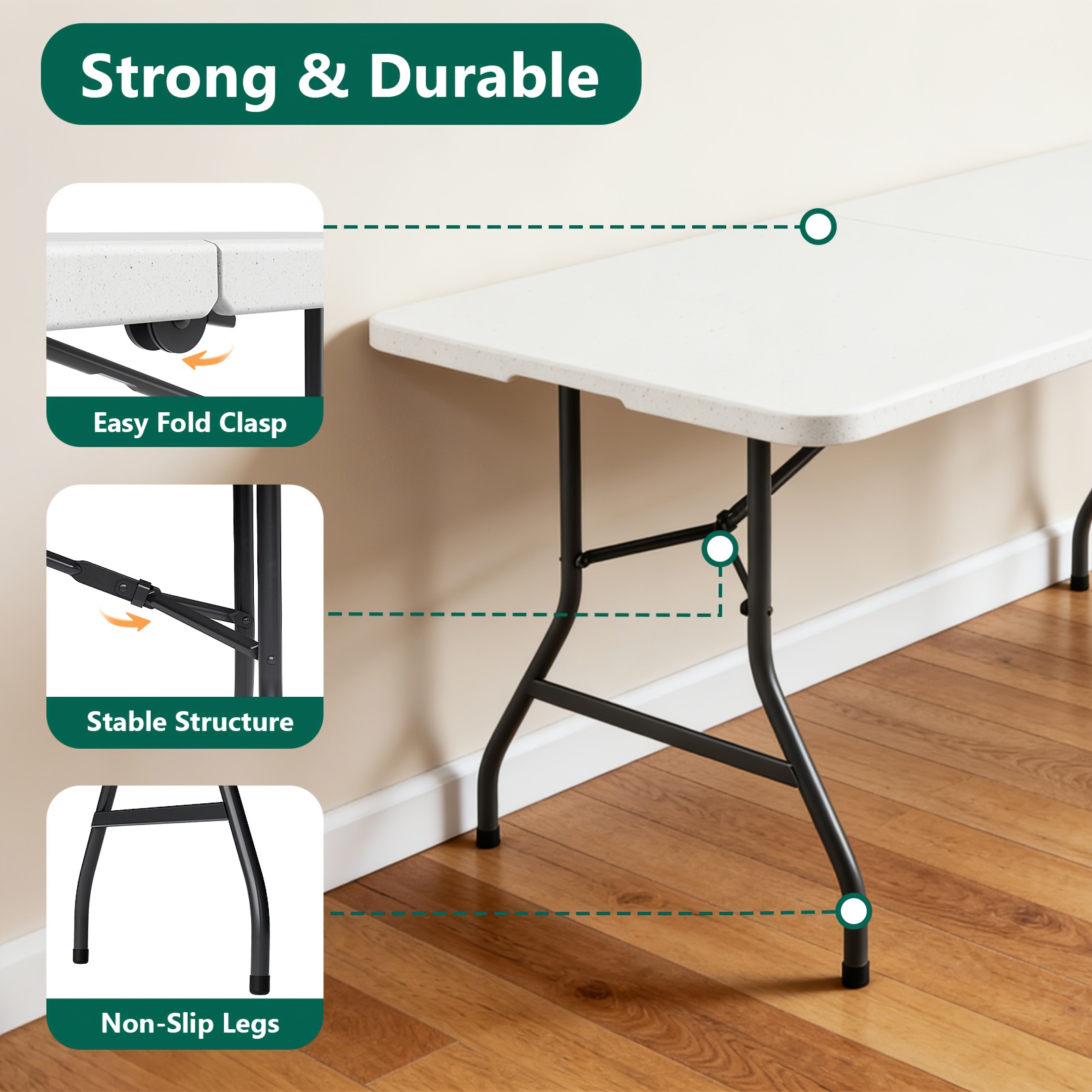 Foldable Outdoor & Indoor Tabl - Desk Setup Living Room 评论和价格