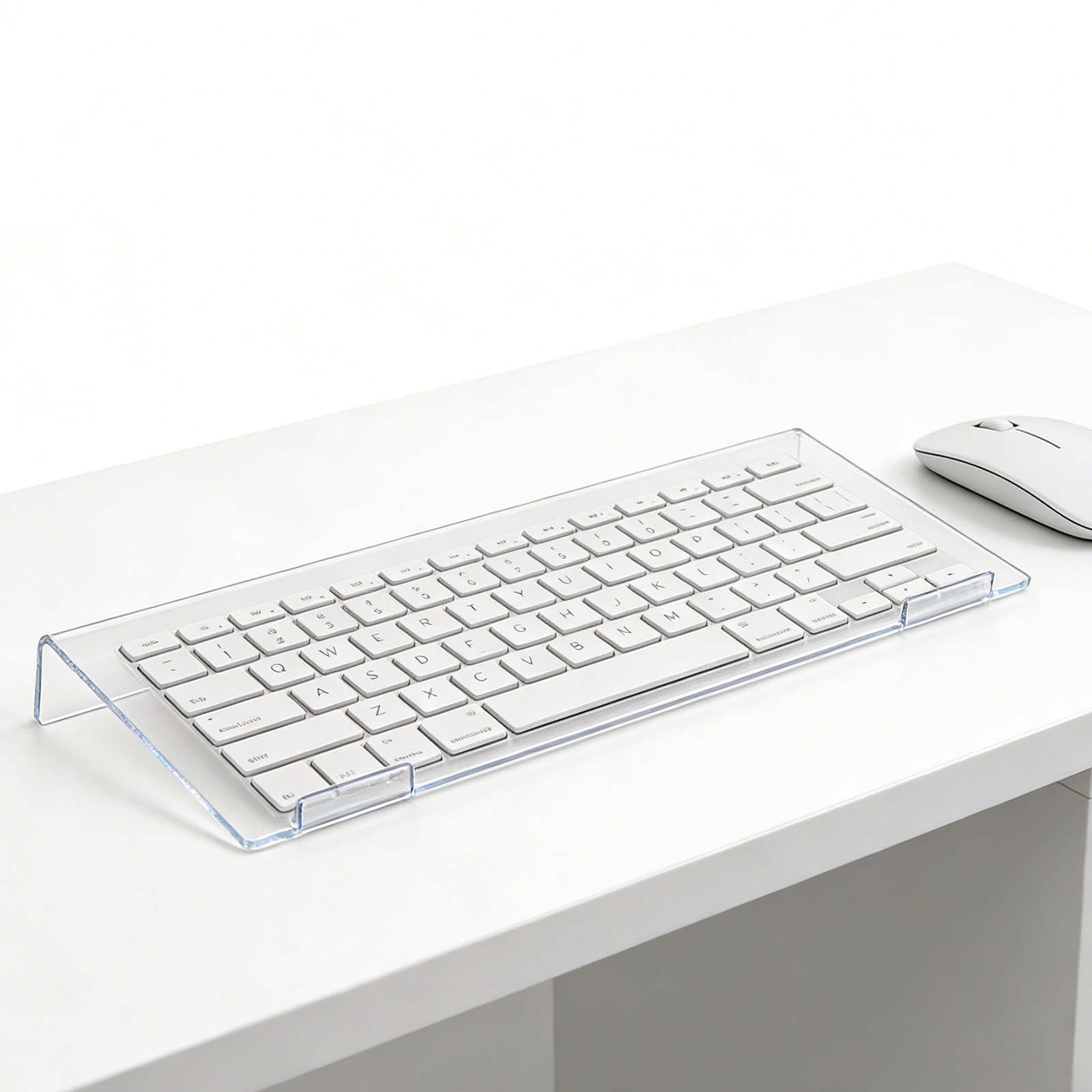 Adjustable Ergonomic Clear Acr - Desk Setup With Keyboard Tray 评论和价格