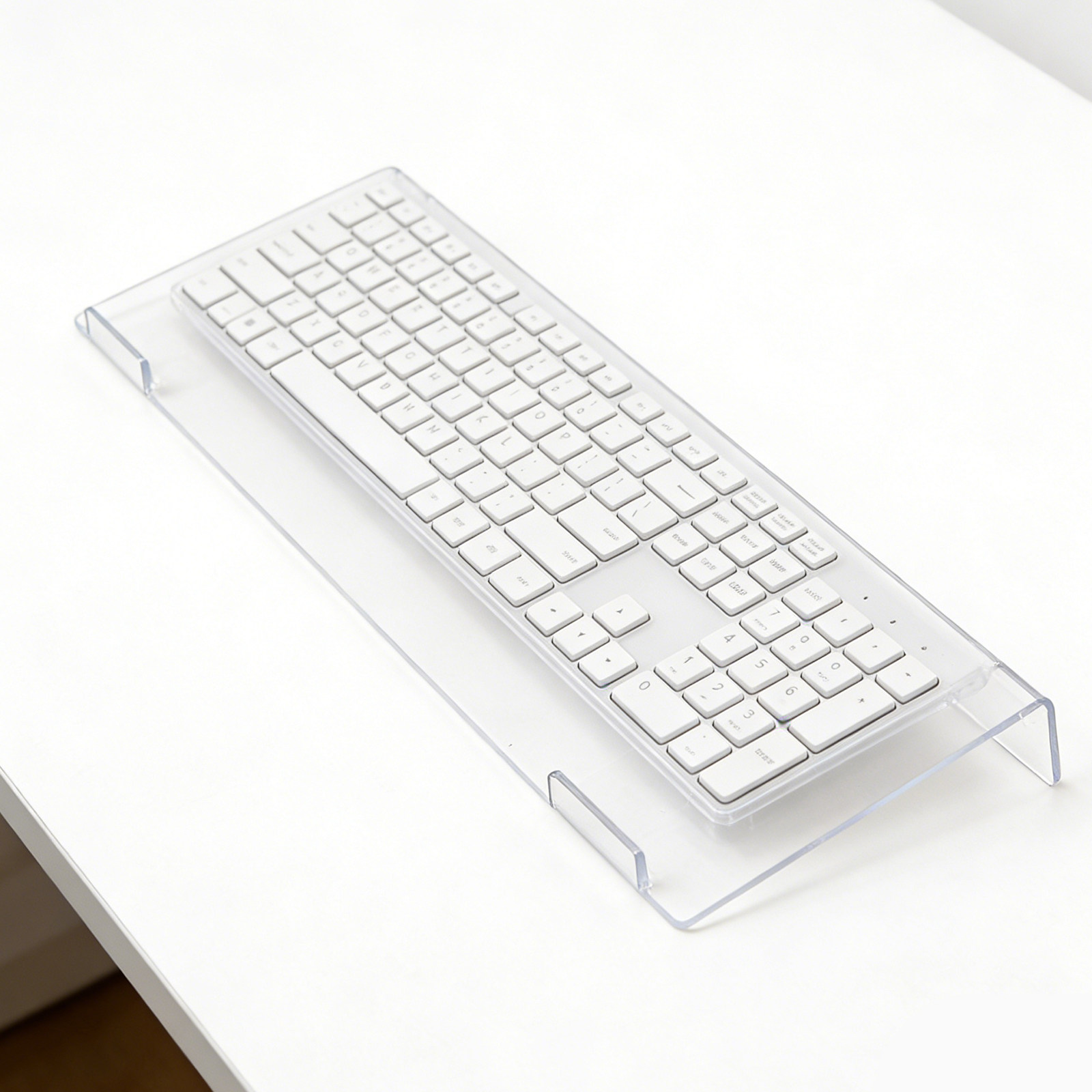 Adjustable Ergonomic Clear Acr - Desk Setup With Keyboard Tray 评论和价格