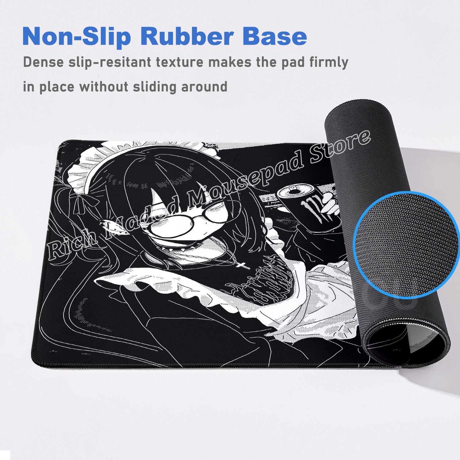 Black White Anime Girl Mouse P - Desk Setup Anime 评论和价格
