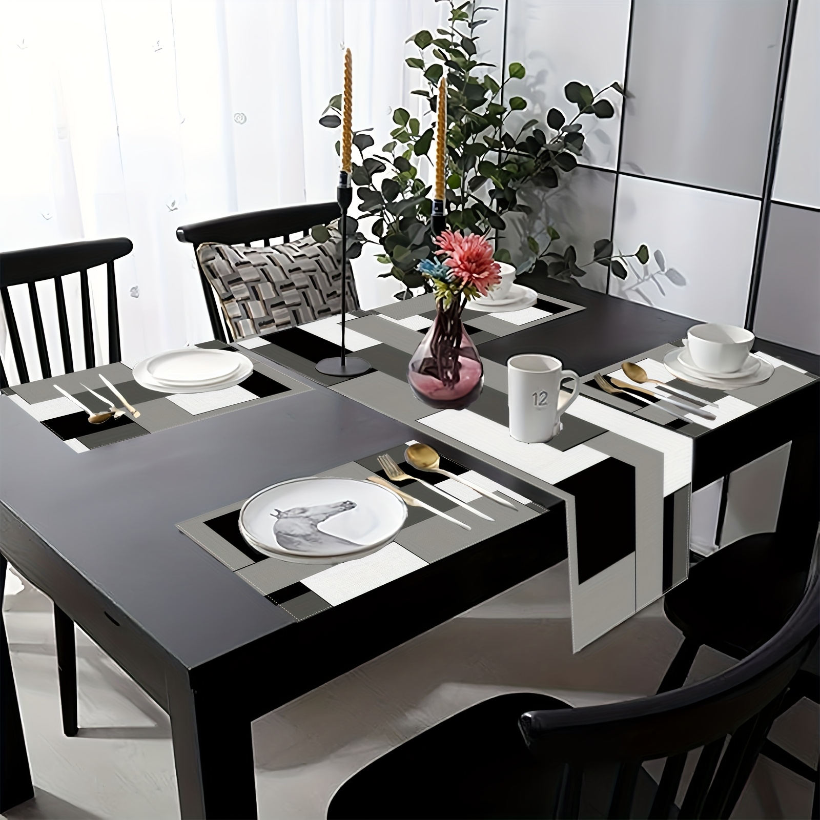 VIKAMA 5/7PC Geometric Placema - Desk Setup Plants 评论和价格