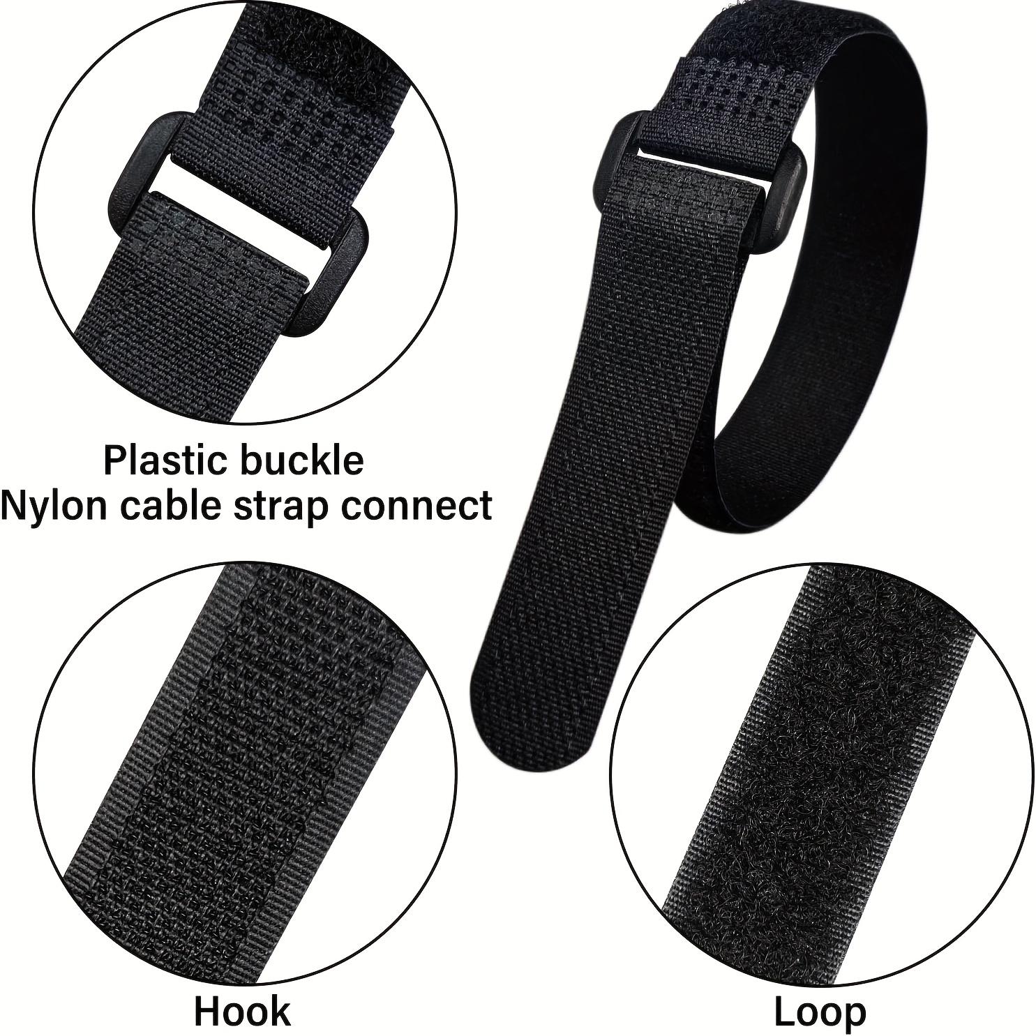 Velcros Straps Reusable Organi - Desk Setup No Computer 评论和价格