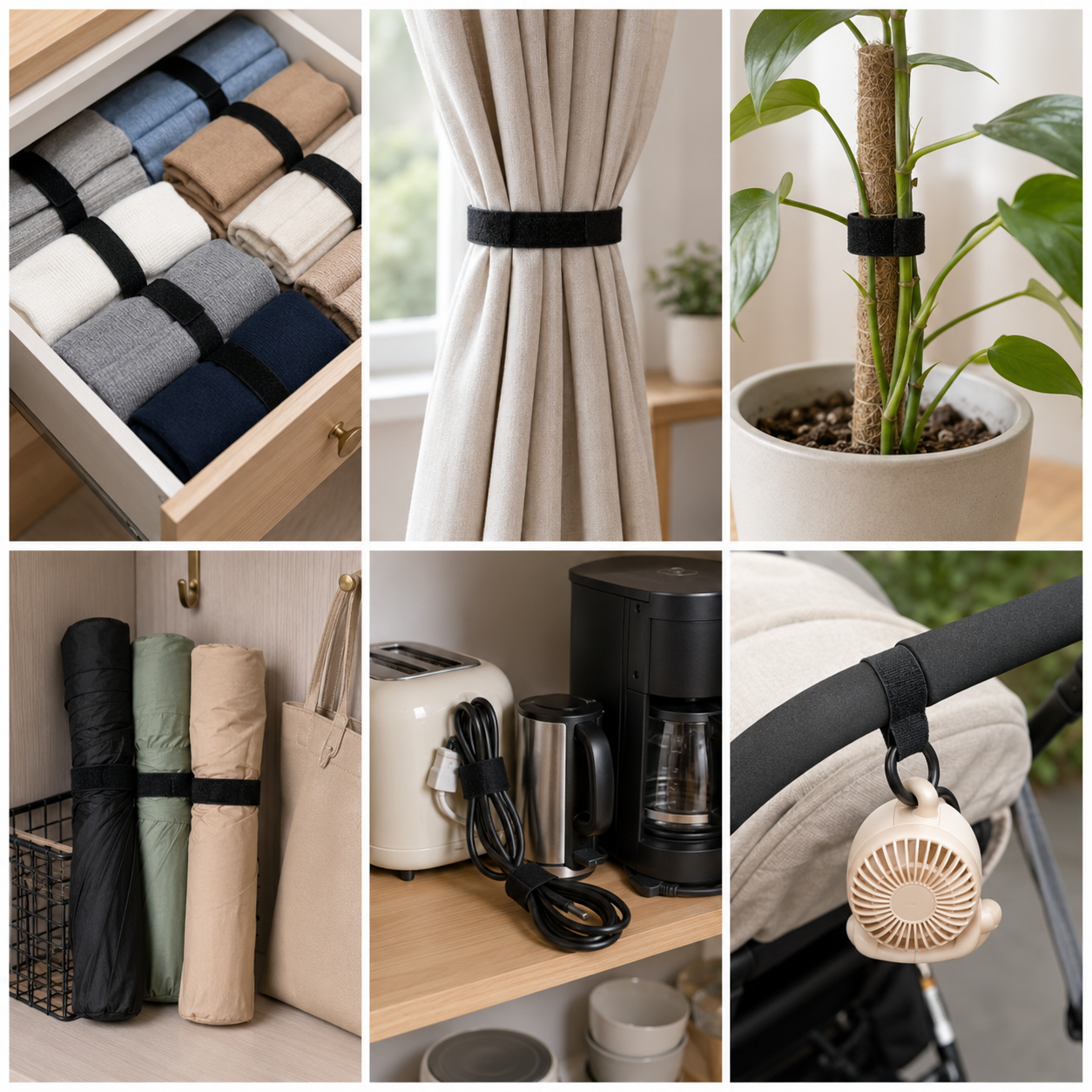Velcros Straps Reusable Organi - Desk Setup No Computer 评论和价格