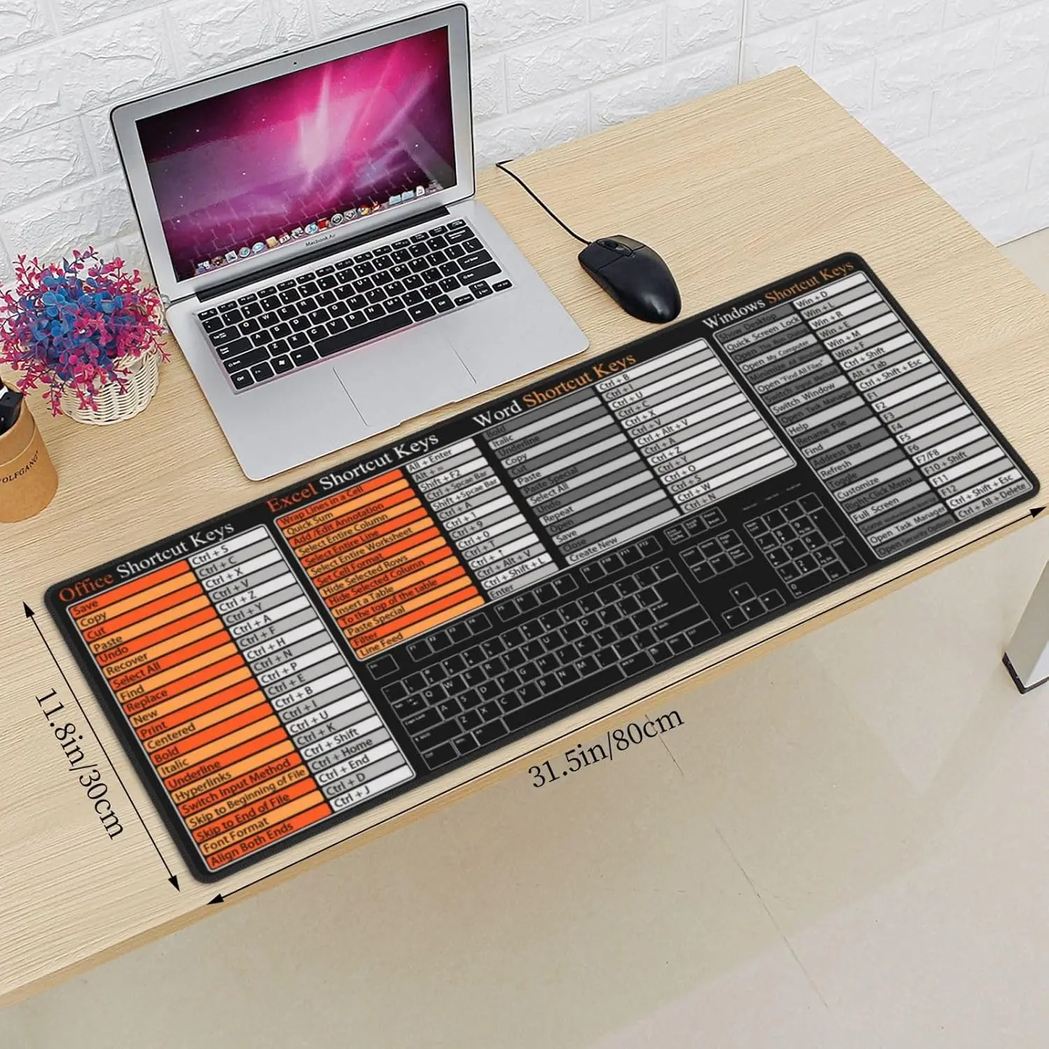 Stylish Office Shortcut Keys R - Desk Setup Reference 评论和价格