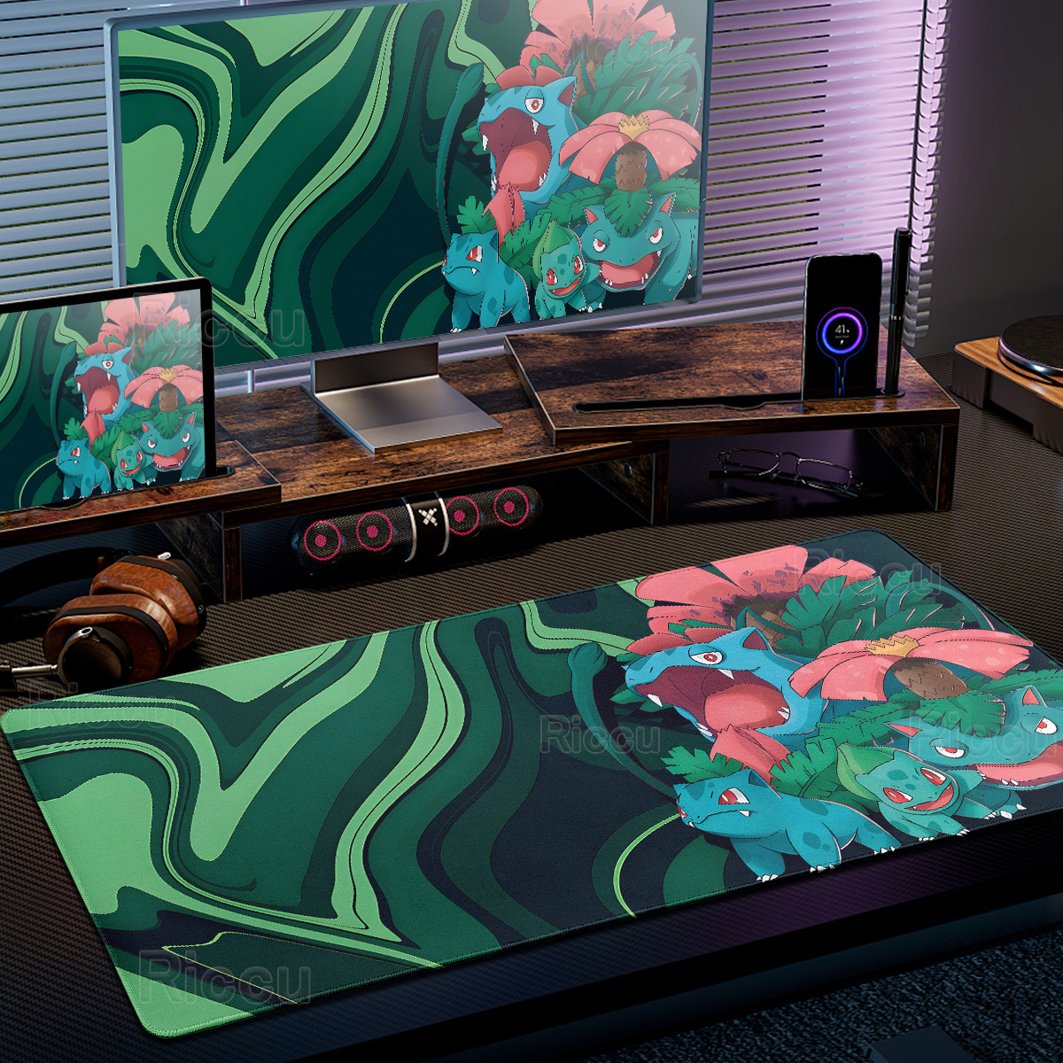Anime Cartoon P-Pokémon Fluid  - Desk Setup Background 评论和价格