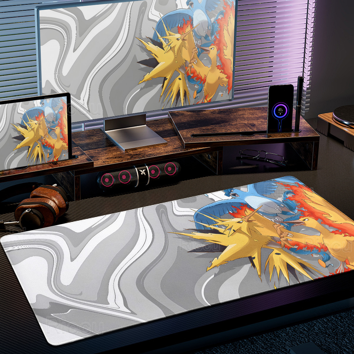 Anime Cartoon P-Pokémon Fluid  - Desk Setup Background 评论和价格