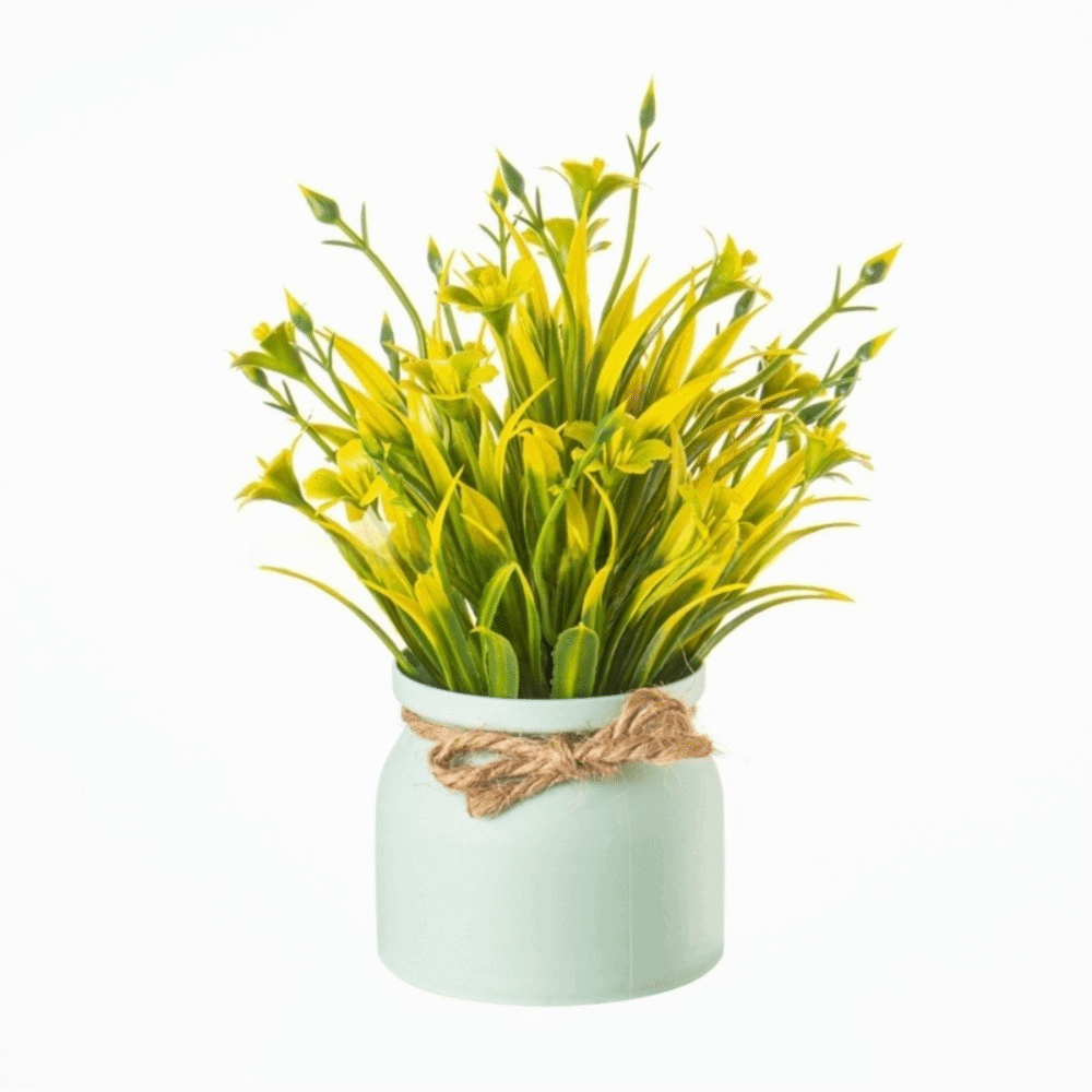 New Fake Potted Flowers Evergr - Desk Setup Plants 评论和价格