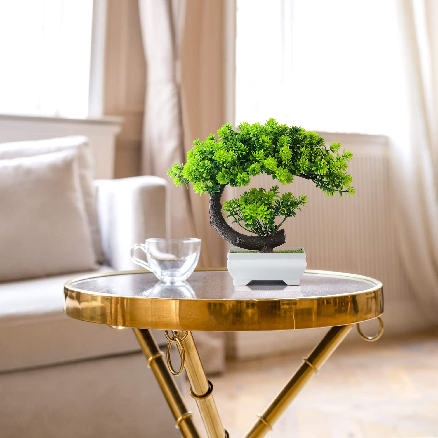 Uflower Small Artificial Plant - Desk Setup Plants 评论和价格