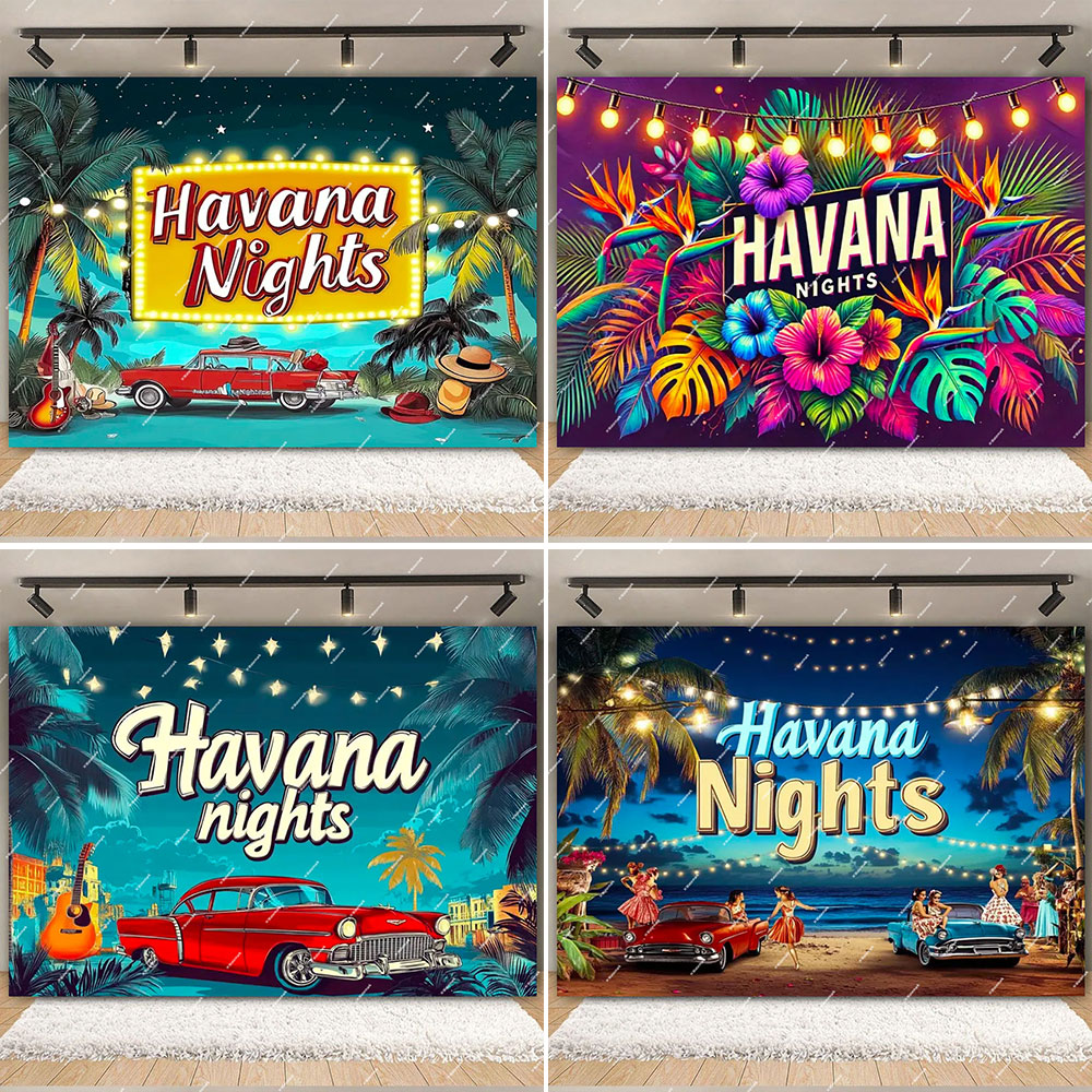 Havana Nights Backdrop Birthda - Desk Setup Plants 评论和价格