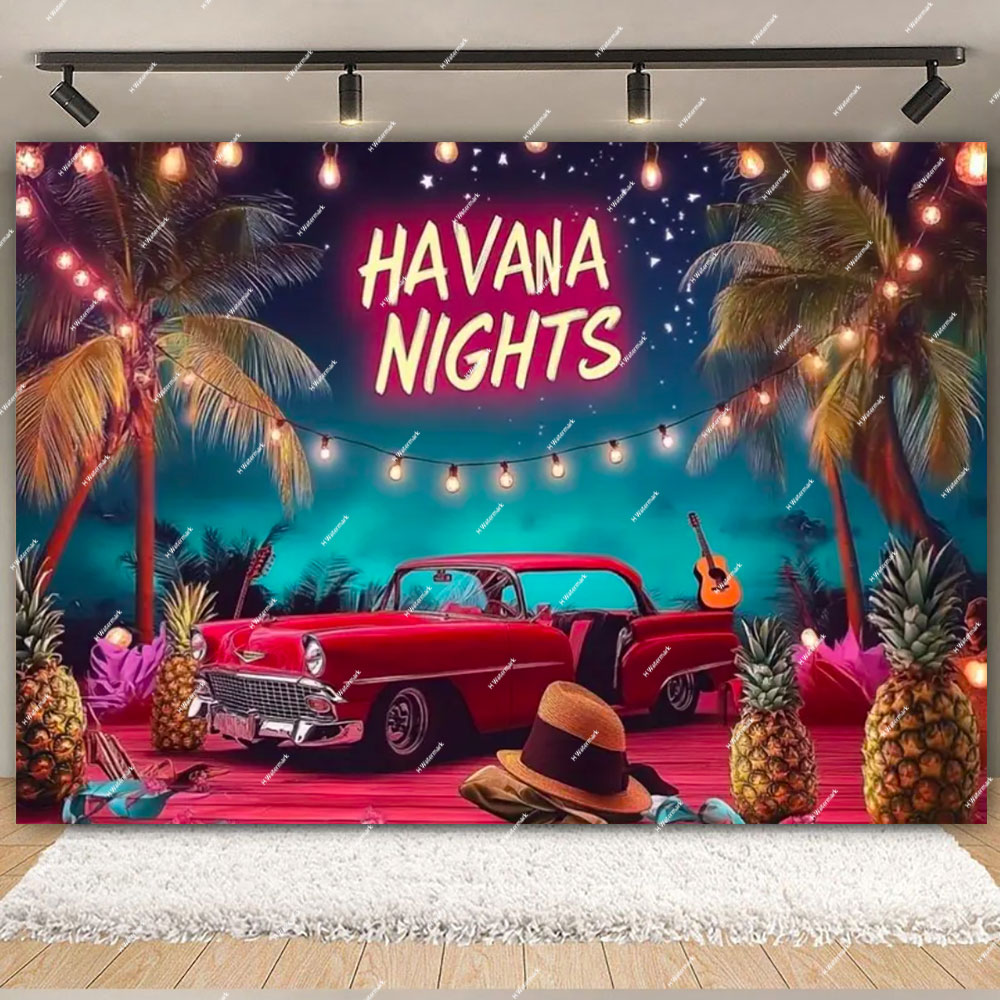 Havana Nights Backdrop Birthda - Desk Setup Plants 评论和价格