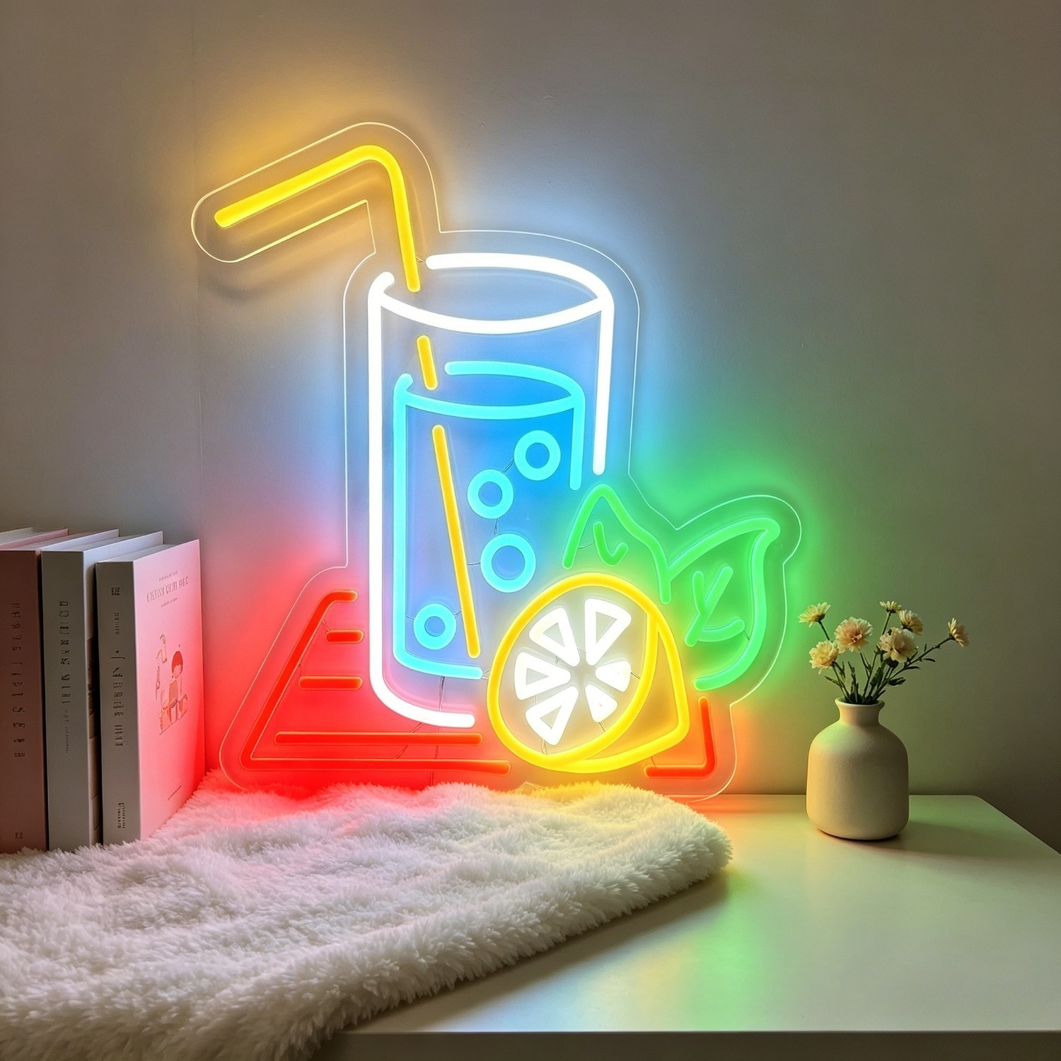 Soda Lemon Neon Sign Adjustabl - Ambient Light Bar Usb 评论和价格