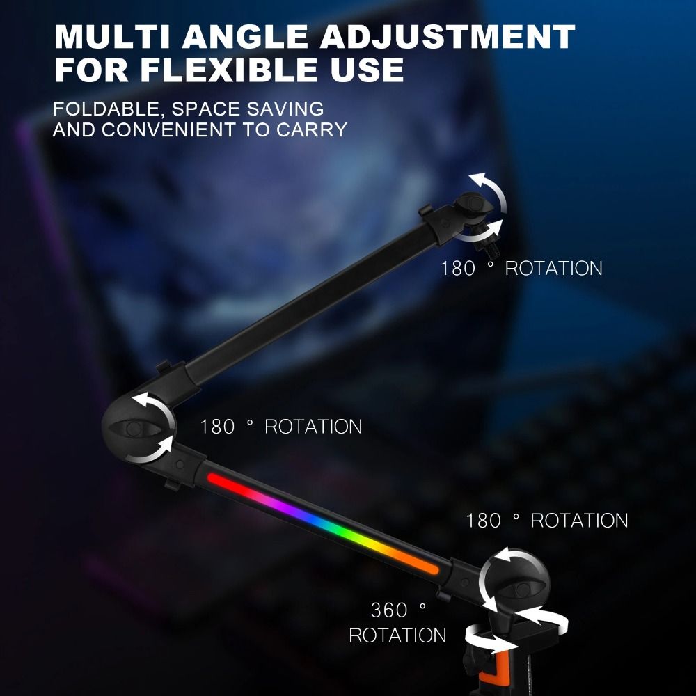 Microphone Boom Arm Mic Stand  - Gaming Setup Desk 评论和价格