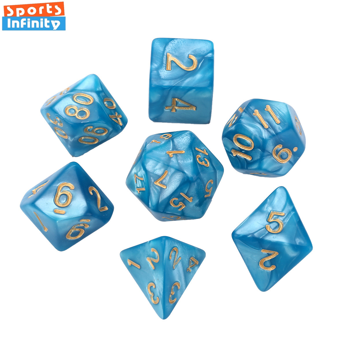 7 Pcs Set Blue Gold Color Poly - Gaming Setup Desk 评论和价格